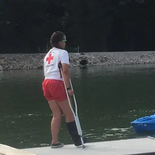 They allowed a physically restricted lifeguard on duty, drowning is NOT a joking matter.
