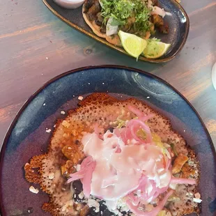 Vampiro taco and Taco Al Pastor delicious