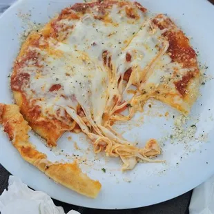 Kids pizza, he ate the WHOLE THING!!