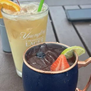 Hemingways pain killer, grey goose mule