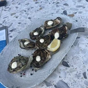 Baked oysters