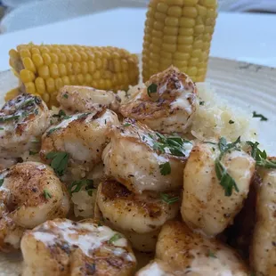 Blackened shrimp entree