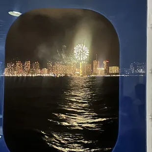 Fireworks from the upper deck