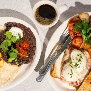 Huevos Rancheros &amp; California Breakfast with a Cup of McLaughlin Coffee!