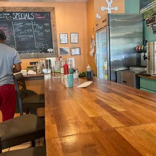 a man standing at the counter