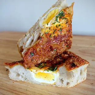 Breakfast Focaccia * Egg baked into every slice.