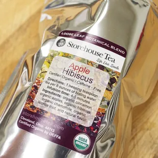 Locally sourced organic tea