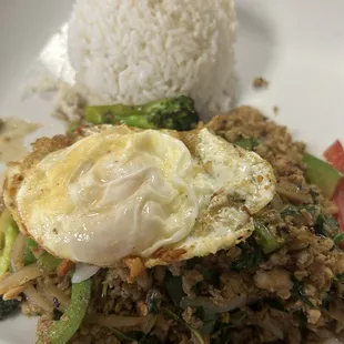 Pad Kra Pow with chicken
