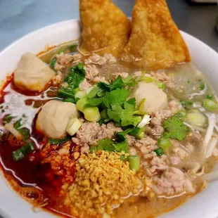Pork Tom yum noodle soup