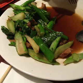 Chinese Broccoli with Crispy Pork