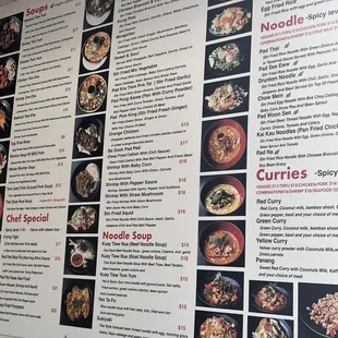 The menu