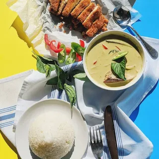 Crispy Chicken with Green Curry