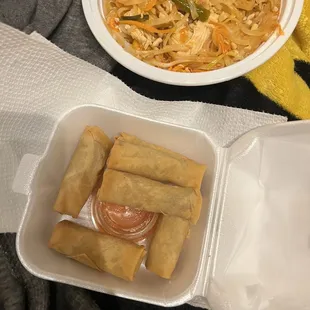 Thai Spring Roll and Pad Thai