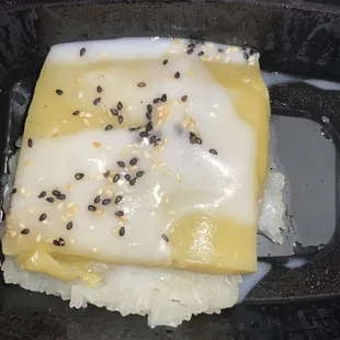Thai custard with sticky rice