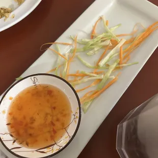 What was left of the potstickers