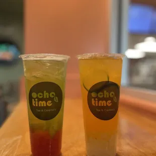 Green goddess w/strawberry jelly + Fiery passion