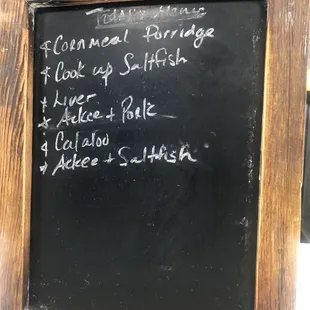 Saturday morning menu 04/27/2024