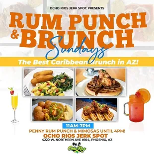 Rum Punch &amp; Brunch Sundays! Every Sunday!