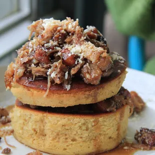 The Plantain cakes con carnitas was delicious. My wife loved this one.