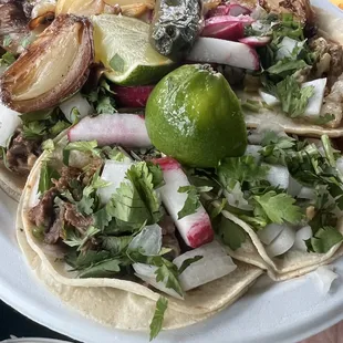 Plate of 5 tacos