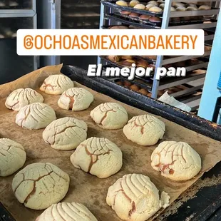 a pan of cookies