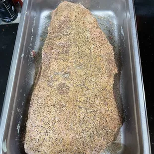 a pork roast in a pan