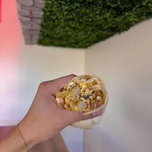 Breakfast burrito until 11am, everyday.