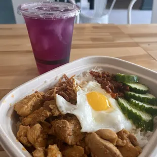 Nasi Lemak &amp; Purple Limeade