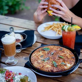 Honey Fried Chicken Skillet Pancake