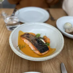 Ora King Salmon (and levain bread to the back right)