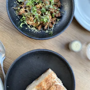 Chanterelle mushrooms ($18) - pass.  Bread ($4)