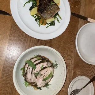 Good pork chop and fish