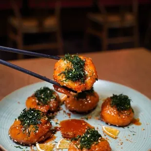 Glazed Orange King Prawns