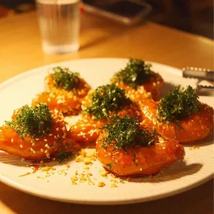 Glazed Orange King Prawns