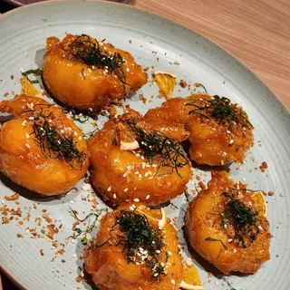 Glazed Orange King Prawns