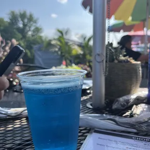 Blue razz seltzer