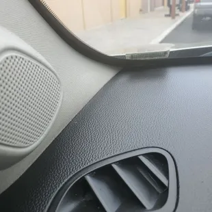 Dirt and hair on the dash