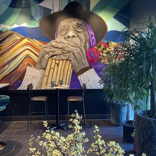 Mural that tells the story of their theme