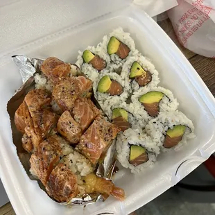 Salmon &amp; Avocado Roll and Amazing Roll