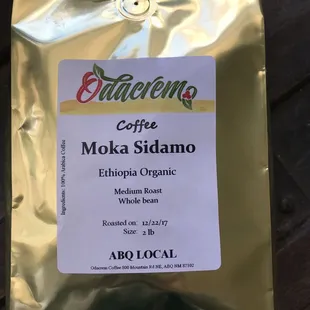 Moms Sidamo...yum!