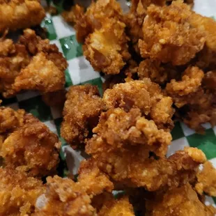 Popcorn chicken for the girls.