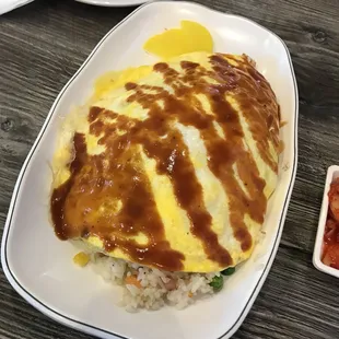 Omelette fried rice