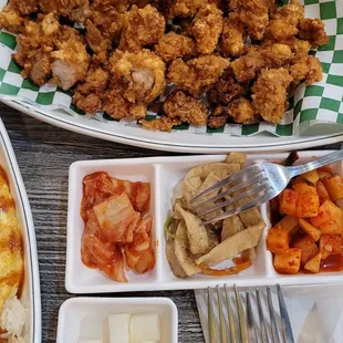 Large popcorn chicken for the girls.