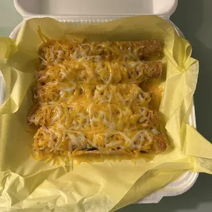 Rolled Shredded Beef Tacos