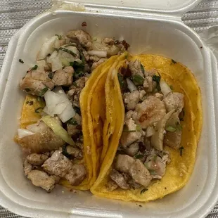 2 small tacos