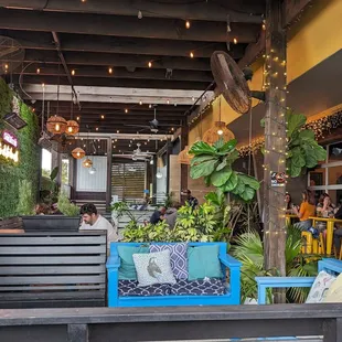 Covered outdoor seating available