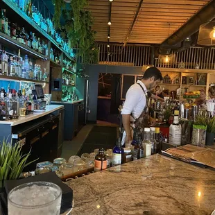 Beautiful bar area &amp; friendly, knowledgeable staff