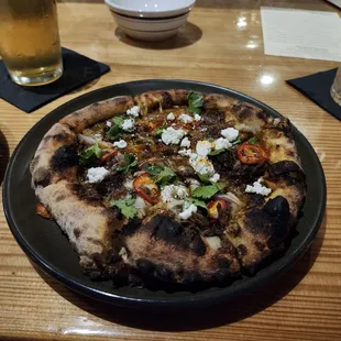 Braised Goat Pizza