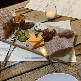 Board. The pickles and peaches are good!