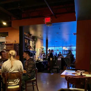 I felt claustrophobic in the dark interior.